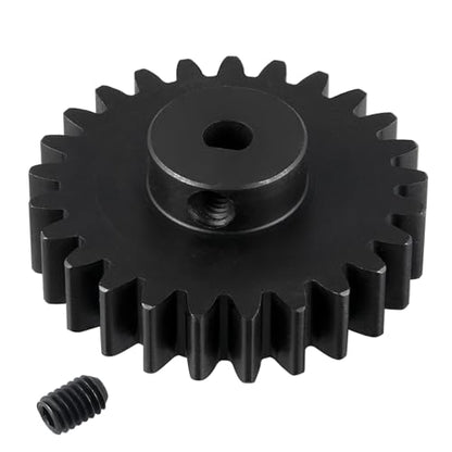 LSG Steel Gear M1.5 20T 25T Motor Gear Pinion Gear for Tra-xxas 1/5 X-MAXX XRT Crawler RC Car Large Transmission Gear Part (25T) - size: 25 Tooth