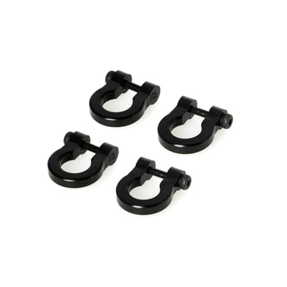 LCX 1/10th RC Crawler Car 4PCS Aluminum Bumper Tow Shackle Set for TRX4 TRX6 SCX10 II SCX10 III SCX10 PRO Gen7 Gen8 Gen9, Upgrades Parts Accessories (Black - CNC) - color: Black - Cnc
