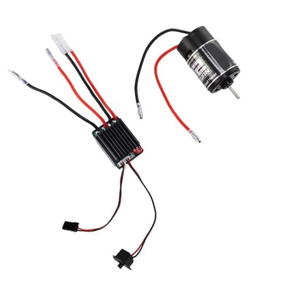 RC 550 Brushed Motor, 550 12T Brushed Motor with 320A ESC, Copper Windings Iron Casing BEC 5V 2A High for RC Cars Boats Crawlers Trucks 6 to 12V