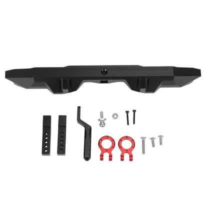 FILFEEL RC Rear Bumper for /10 Scale RC Cars – Duty Alloy Rear Bumper with Integrated Trailer Hitch – Optimized Fit for HSP and Compatible