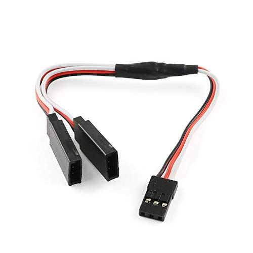 E-outstanding Servo Plug Extension Lead 150mm Y Style 3-Pin Servo Extension Cord for RC Airplane JR Futaba Servo Accessories 1 Male to 2 Female Cable Splitter