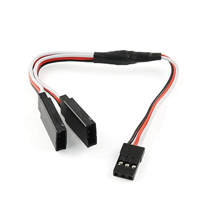 E-outstanding Servo Plug Extension Lead 150mm Y Style 3-Pin Servo Extension Cord for RC Airplane JR Futaba Servo Accessories 1 Male to 2 Female Cable Splitter