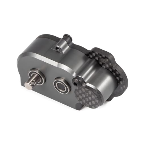 NOD Transmission Tiny LCG Gearbox,LCG Transmission,Machined Ultralight LCG Transmission Tiny Gearbox with Slidable Shim for Straight Axle Axial AR44 AR45 Enduro Vanquish F9 F10 (Gray) - color: Gray