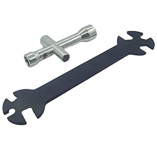 RC Multi-Function Turnbuckle Wrench & Cross Wrench for RC Repair Work | Steel RC Car Multi-Function Tool - 6 in 1 Special Wrench 3/4/5/5.5/7/8MM with Cross Wrench for 1/8 1/10 1/12 1/14 1/16 Cars