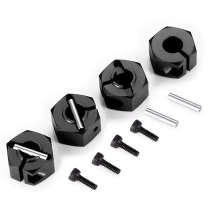 Wheel Hex Hub 12mm for Tra-xxas 1:16 Mini Maxx 4WD XRT VXL-3S Monster | Truck Upgrades Black Aluminum 7075 Alloy Adapters - color: Black