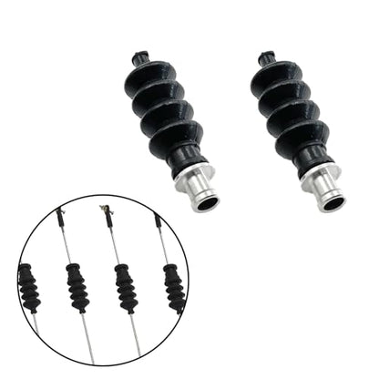 2PCS RC Boat Pushrod Waterproof Rubber Bellow Radio Box Seals Pushrod Linkage Tie Rod Seals with Aluminium Mount Base for RC Boat DIY Model Ship Building Parts (Style 2) - style: Style 2