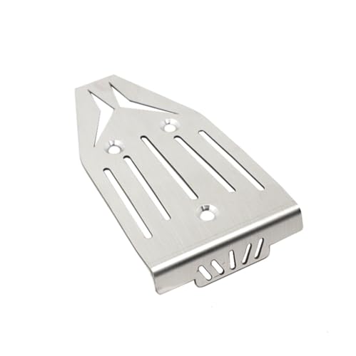Steel Chassis Armor Front Rear Protector Skid Plate for Arrma 1/10 Vorteks 4x4 3S Blx 4WD Big Rock RC Car Upgrade Parts(Silver