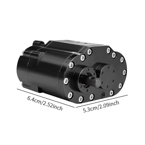 RC 2 Speeds Transfer Case Gearbox Box Compact Accessories, Double Speed Transmission Box for SCX10 1/10 RC Crawler, Black - color: Black