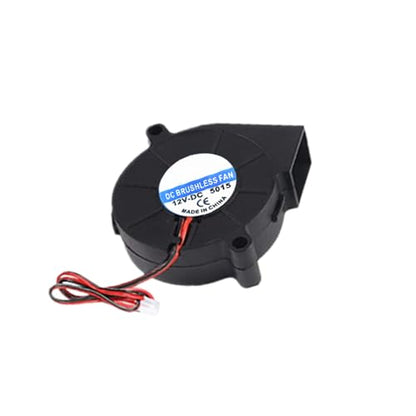 2 Pcs 50x50x15mm 5015 12V DC Brushless Blower Cooling Fan Turbine Turbo for 3D Printer and Other Small Appliances Series Repair Replacement (12V) - size: 12V