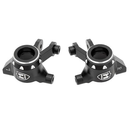 MEUS Racing Aluminum Steering Knuckles C-Hub Stub Axle Carrier Kit for Traxxas 1/16 Mini Maxx Upgrade Parts #10736,10752 (Black) - color: Black