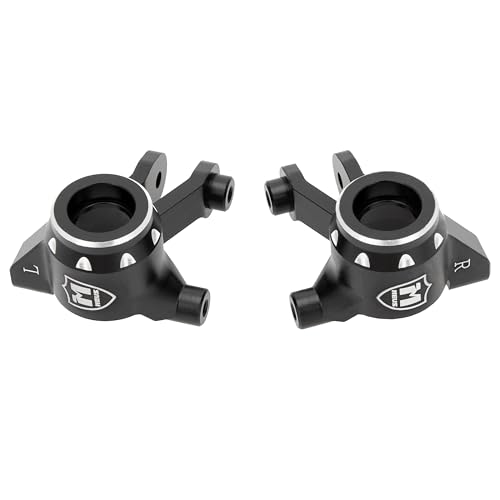 MEUS Racing Aluminum Steering Knuckles C-Hub Stub Axle Carrier Kit for Traxxas 1/16 Mini Maxx Upgrade Parts #10736,10752 (Black) - color: Black