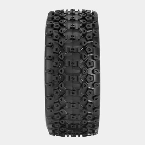 fujita 1/10 RC Racing Short Course Truck Tire & Off-Road Tyre Set Competible for ARRMA SENTON 3S Traxxas Slash4X4 Losi Tenacity Redcat HPI HSP RC Hort Course Truck Car（Black D） - color: Black D