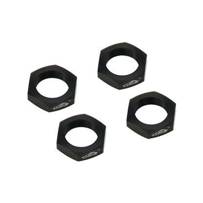 24MM Aluminium Wheel Nut Set (Black) | for 1/5 Scale Hpi ROVAN Km Baja 5b RC Car Parts - color: Black