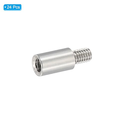 PATIKIL 24pcs M4 Standoffs, M4 10+6mm Spacer Standoffs Steel Threaded Standoffs Screws Kit 4mm ID 6mm OD Metric Male Female Thread Adapters for Circuit Board PCB RC Drones Motherboard - size: 10+6mm L