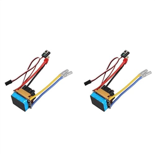 for AA02 480A Waterproof Brushed ESC Single Motor with Cooling Fan 2-4S 3 Modes 5V/3A BEC RC Cars Model Accessory Replacement RC Parts