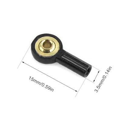 kingsea 10 Pcs Steering Linkage Tie Rod End M2 Ball Joint Linkage Tie Rod End for RC Car Boat Truck, Black - color: Black