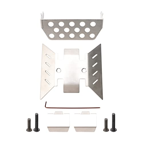 RC Car Chassis Armor Axle Protector Stainless Steel Chassis Guard Protection Skid Plate for 1/10 Crawler Axial SCX10 III AXI03007 Upgrade Parts