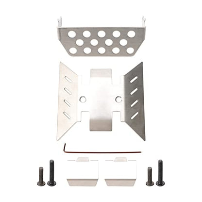 RC Car Chassis Armor Axle Protector Stainless Steel Chassis Guard Protection Skid Plate for 1/10 Crawler Axial SCX10 III AXI03007 Upgrade Parts