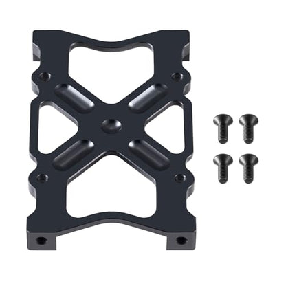 Aluminum Chassis Brace Beam Mount Fixed Bracket Plate for 1/10 Axial SCX10 RC Crawler Car Upgrade Accessories (Black) - color: Black