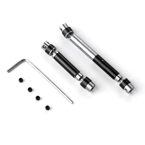 RC Car Transmission Shaft for HOBBYPLUS for CR-18P Rock Van 1/18 Crawler for Redcat Gen8 4WD rc Car 2X Metal Center Drive Shaft Set Upgrades Parts(Black) - color: Black