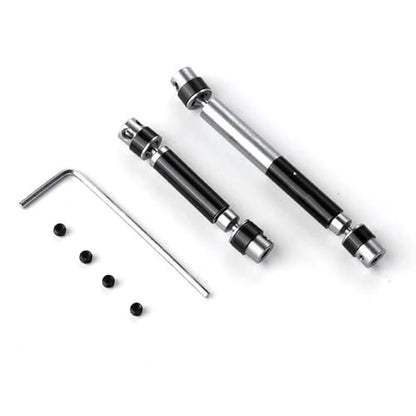 RC Car Transmission Shaft for HOBBYPLUS for CR-18P Rock Van 1/18 Crawler for Redcat Gen8 4WD rc Car 2X Metal Center Drive Shaft Set Upgrades Parts(Black) - color: Black