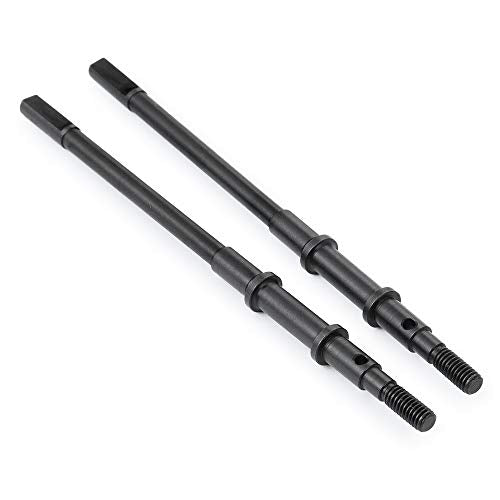 QUE-T 4pcs Steel Crawler Front & Rear Axle Drive Shaft CVD Set for 1/10 RC Axial SCX10II 90046 Car