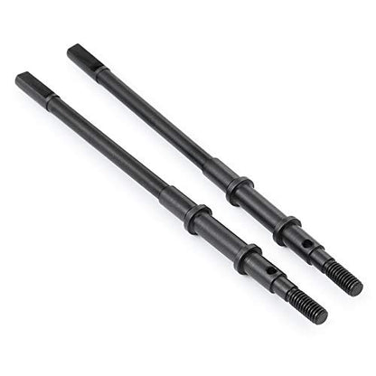 QUE-T 4pcs Steel Crawler Front & Rear Axle Drive Shaft CVD Set for 1/10 RC Axial SCX10II 90046 Car
