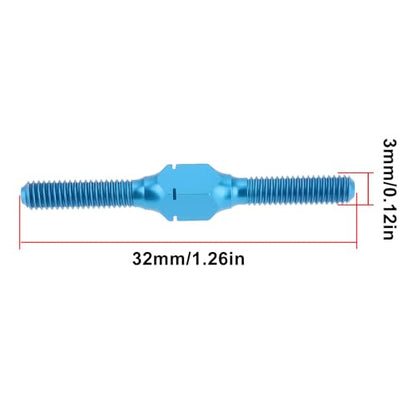 4X Aluminum Alloy Turnbuckle Shaft 3x32mm Blue Compatible with Tamiyas 54249