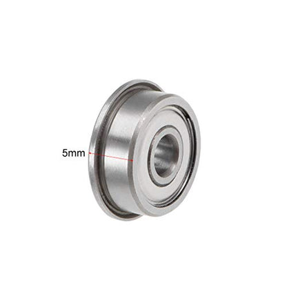 uxcell F624ZZ Flanged Ball Bearing 4mmx13mmx5mm Double Shielded Chrome Steel Deep Groove Bearings 10pcs - size: 4x13x5mm