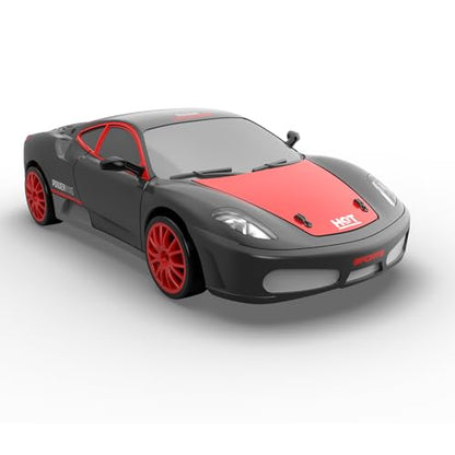 Remote Control Car RC Drift Car 2.4GHz 1:24 Scale 4WD High Speed RC Cars Vehicle with LED Lights Drifting Tires Racing Sport Toy Cars for Adults Boys Girls Kids Gift - color: Black