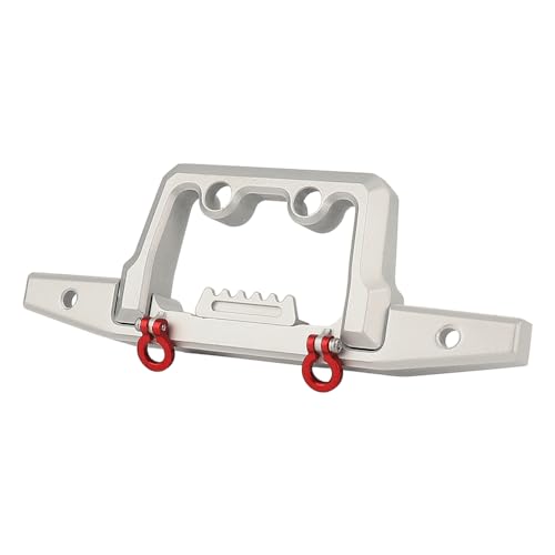 Front & Rear Bumper Aluminum for Traxxas 1/18 TRX4M TRX-4M Defender RC Crawler Car Upgrade Parts (Silver) - color: Silver