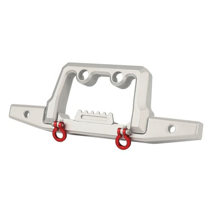 Front & Rear Bumper Aluminum for Traxxas 1/18 TRX4M TRX-4M Defender RC Crawler Car Upgrade Parts (Silver) - color: Silver