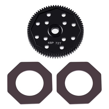 LSG Steel Spur Gear 66T 72T 81T 84T 48P Hardened Steel Upgrades Main Gear for Team Associated DR10 RC10 B4 B5 T4 T5 (72T) - size: 72T