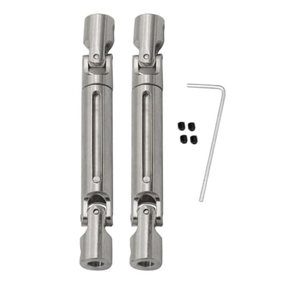 Fancyes 2Pcs Drive Shafts Replacement with Wrench and Screws Transmission Shafts for MN82 MN78 LC79 1/12 RC Carwler Car Accessory, Silver - color: Silver