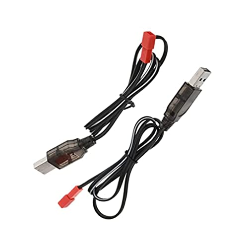 Heyiarbeit JST-2P USB Charging Cable for RC Car 7.2V 250mA Ni-MH Ni-CD Battery 1pcs - size: JST-2P 1Pcs
