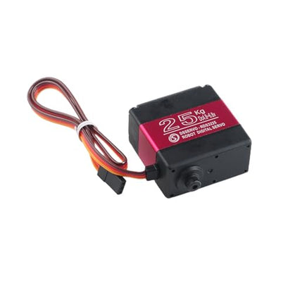 RDS3225 25KG Servo Daul Shaft U Mount RC Digtal Servo Full Metal Gear Waterproof Robotic Arm Servo Motor 180 Degree with U Mounting Bracket for DIY Car Robot - size: 25KG 180°