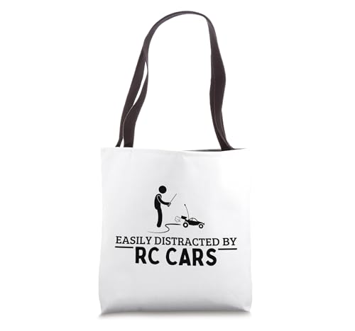 Easily Distracted By RC Cars Funny Remote Control Racing Tote Bag