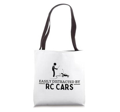 Easily Distracted By RC Cars Funny Remote Control Racing Tote Bag