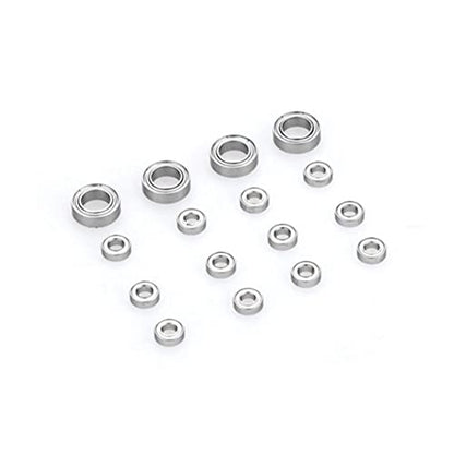 16PCS Steel Bearing 3X6X2mm 6X10X3mm for WPL C14 C24 B36 MN D90 MN-90 MN99S RC Car Spare Parts Upgrade Accessories (Parts), Silver, LiKEEHNZZS362