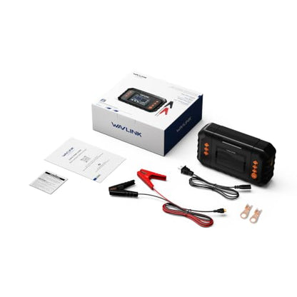WAVLINK 280W Smart Battery Charger, 20A 6V/12V/24V Car Battery Charger | LCD Display Trickle Charger; Compatible with Lead-Acid/Lithium/LiFePO4; Battery Maintainer & Desulfurizer for Cars, Boats - color: 20-amp