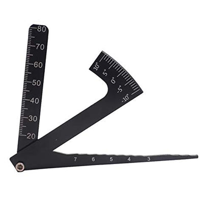 Metal 3 in 1 RC Scale Adjustable Measurement Wheel Height Rim Camber Gauge Angle Ruler Tool for 1/8 1/10 RC Car Truck Tire,Black…