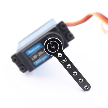 25T Metal Servo Arm 56mm for 30-100CC Balsa Airplanes 1/10 RC(2PCS Black) | Extension Servo Horn for 1/10 Car Boat Futaba HSP Wltoys Axial SCX10 Parts,CNC Machining - color: 2pcs Black