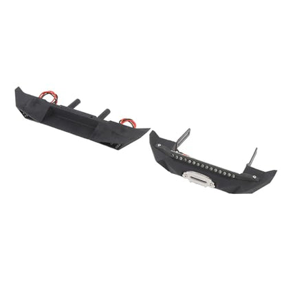 Racing Metal Front Rear Bumper Set Compatible with Axial SCX10 90046 RC Crawler 6061 Aluminum Alloy Collision Kit Mounting Hardware
