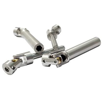 2Pcs Stainless Steel Drive Shafts 92-125mm for 1/10 RC Crawler | 3.62inch-4.91inch,Copper joint,Sturdy,Silver - size: 92mm-125mm