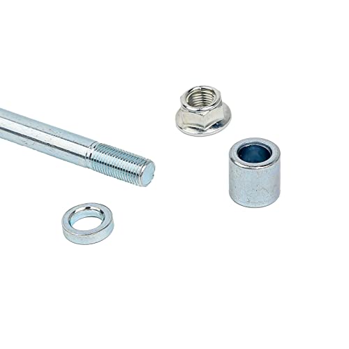 Mokuo 12mm 185mm Front Rear Axle with Bushing 5mm 20mm Fit for Motorcycle Pit Dirt Bike Moped Scooter QUAD ATV Mini Bike Parts - size: 12-185