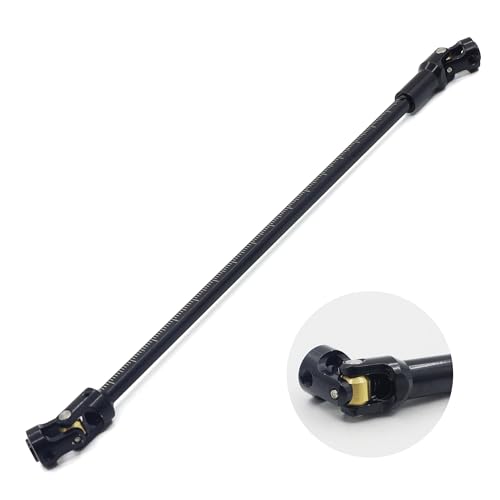 Stainless Steel DriveShaft Cut to Length for 1/10 Crawler SCX10(Black) | SCX10 Drive Shaft,Cut to Length Driveshaft,68-229mm U-Joint,for 1/10 RC LCG Rig Sportsy Scalers GSPEED Capra Pro Element DIY - color: Black