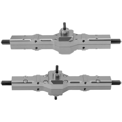 ShareGoo 3Pcs B16 Straight Axle Set Front Middle Rear Aluminum Complete Axle Compatible with WPL B16 B36 JJRC Q60 Q63 Q64 FY004 6X6 6WD 1/16 RC Car (Titanium) - color: Titanium
