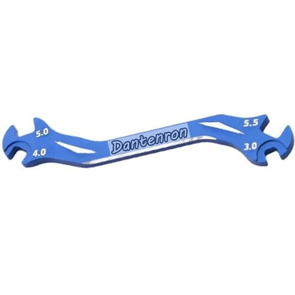 RC Multi-Function Wrench Turnbuckle Nut Ball Joint Remover 3mm 4mm 5mm 5.5mm Universal Repair Tool Aluminum Alloy for 1/10 1/8 1/24 Crawler Truck Off Road Car Boat Drone Airplane (Blue) - color: Blue