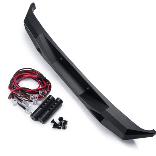 RC Bumper For Axial For Wrangler Trail Honcho SCX6 AXI05000 AXI05001 1/6 Metal Front Rear Bumper With Lights RC Crawler Car Truck(Rear) - color: Rear