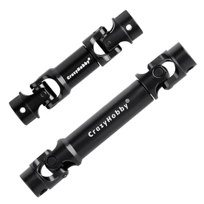 2PCS RC Drive Shafts Front Rear Centre Shaft Heavy Duty Steel for TRX4M 1/18 RC Crawler Upgrades (Black) - color: Black